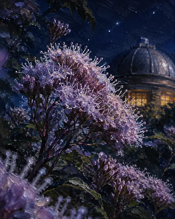 Starry Night and Blossoming Mist