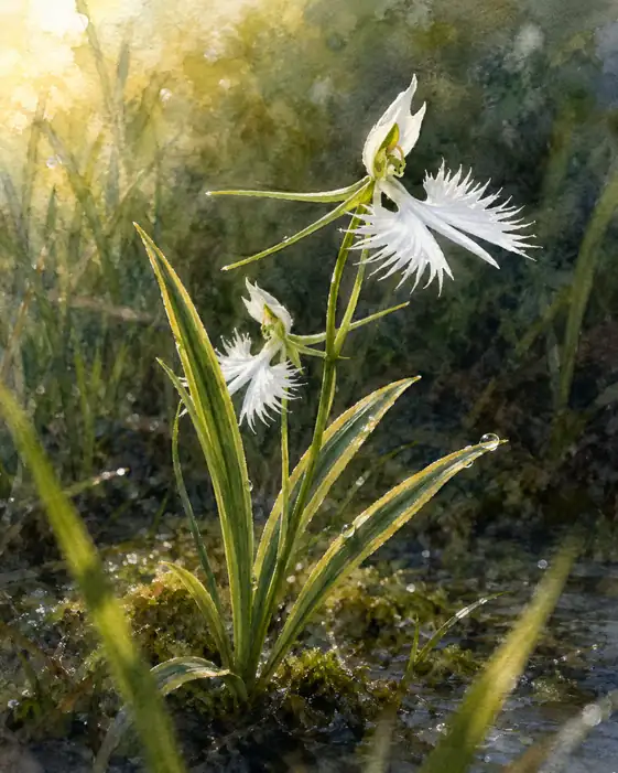 Flight of Purity in the Morning Marsh