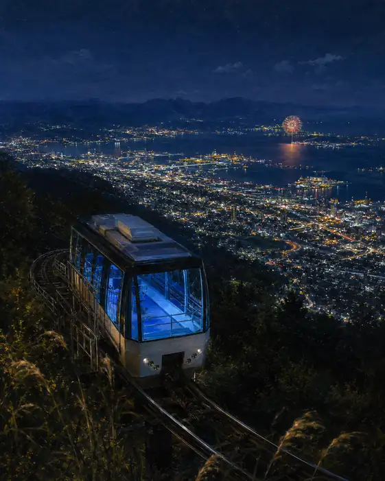 Nocturne Carriage Above the Sparkling Bay