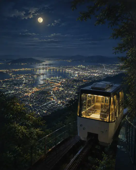 Ascending Towards the Moonlit Harbour