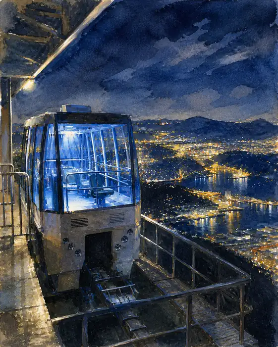 Nocturnal Glow and the Hillside Car