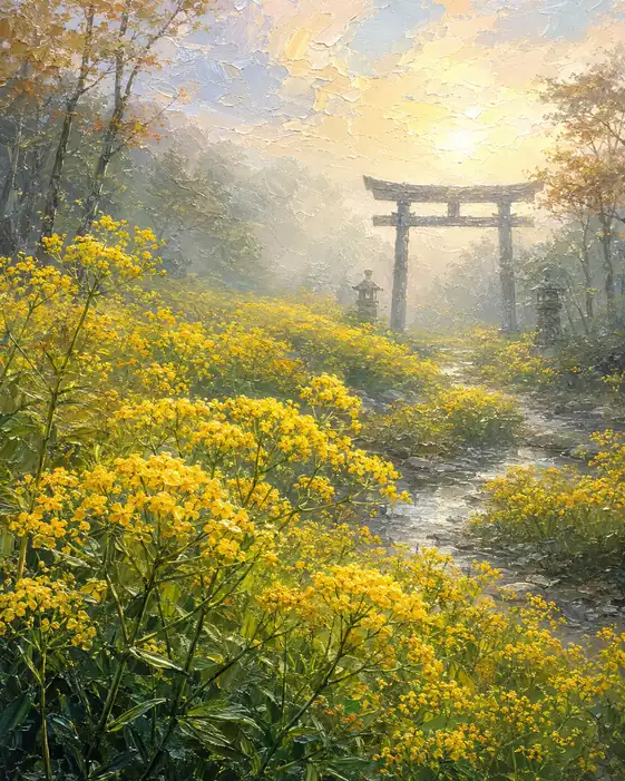 Golden Approach Through the Morning Gate
