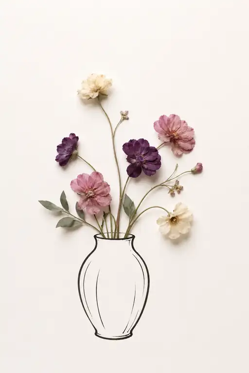 Gentle Blossoms in a Minimal Vase