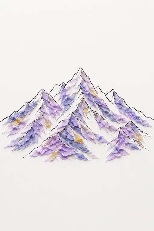 Violet Crests Across the Distant Peaks