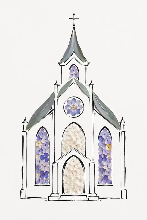 Flora Rose Window in Quiet Devotion