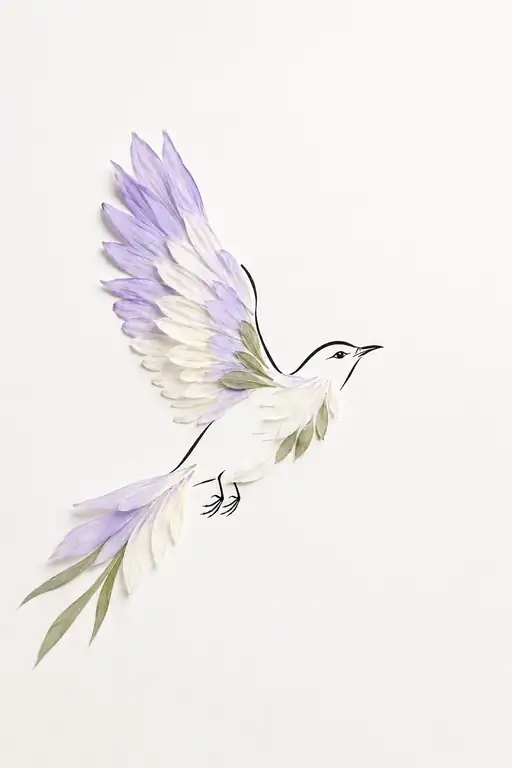 Messenger of the Sky with Blossom Wings