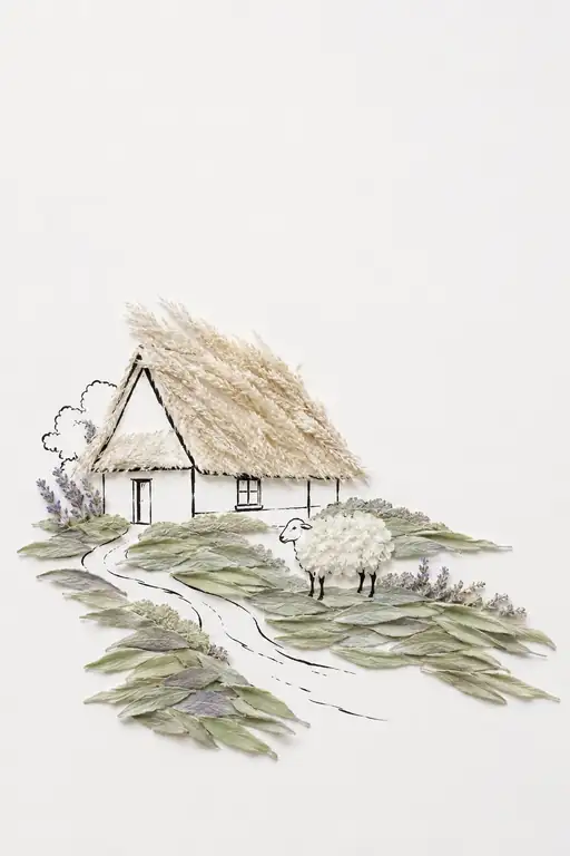 Silvergrass Thatched Roof and Pastoral Sheep