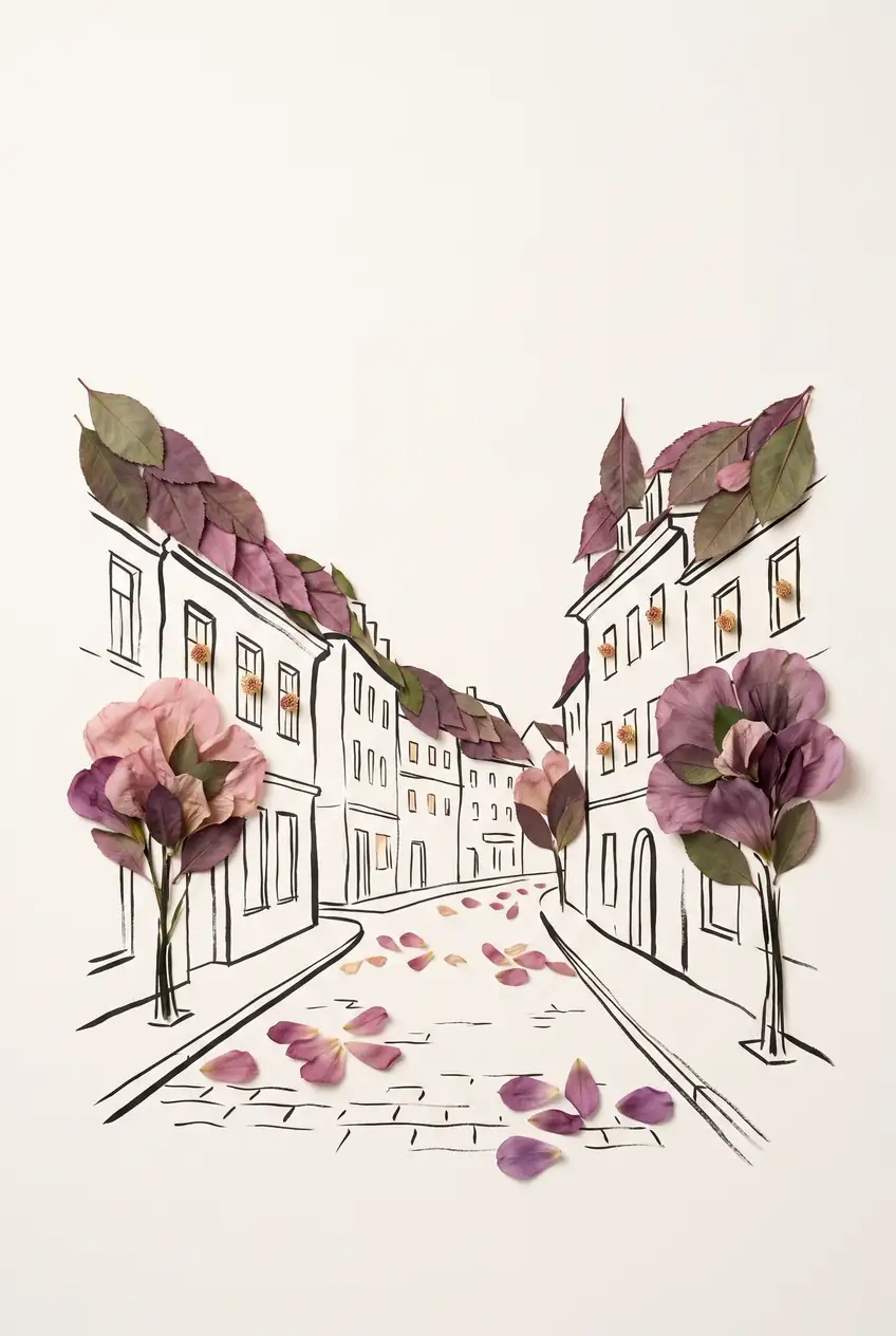 Cobblestone Lane Dusted in Violet Petals
