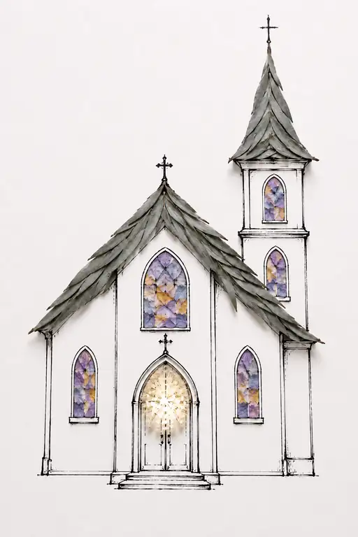 Chapel of Radiant Petal Glass