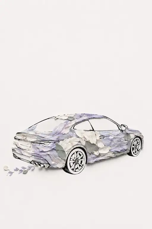 Streamlined Coupe Clothed in Whispering Blooms