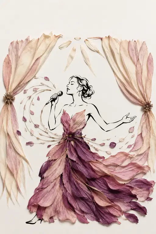 Aria of Joy Resonating in Blossom Silk