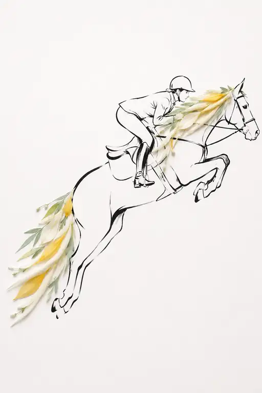 Soaring Leap with Whispering Flora Mane