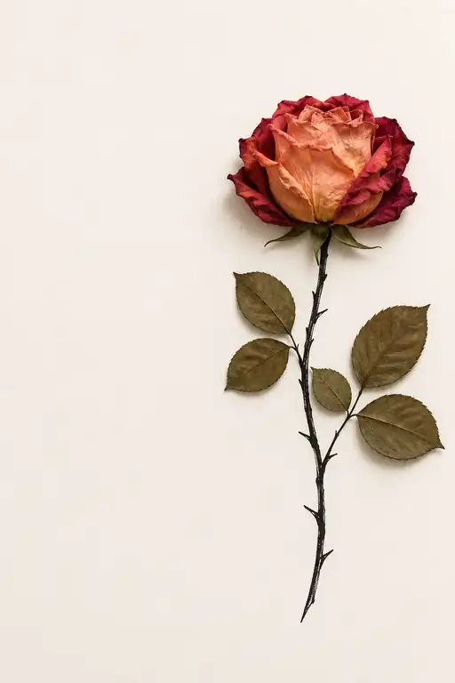 Crimson Vow of a Solitary Rose