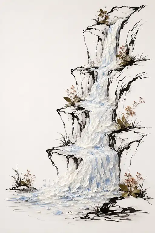 Cascading Torrents of Pure White Petals