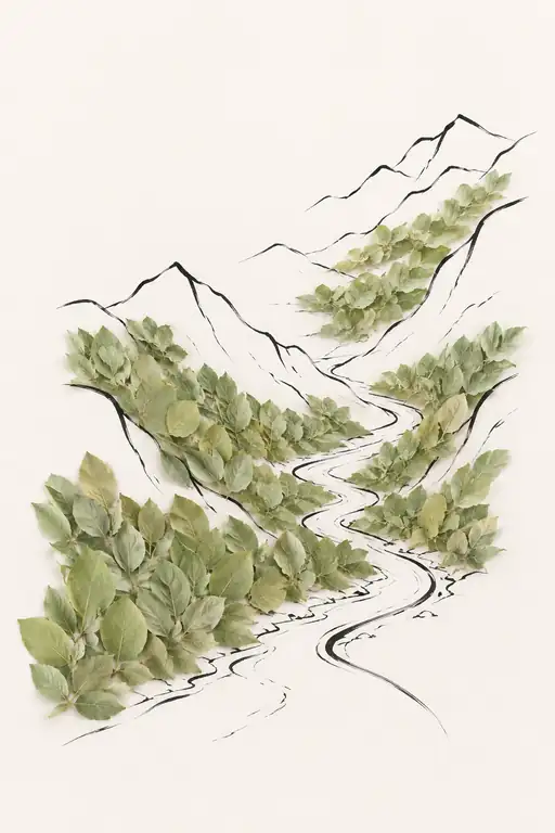 Verdant Ridges Flowing Across Mountain Slopes