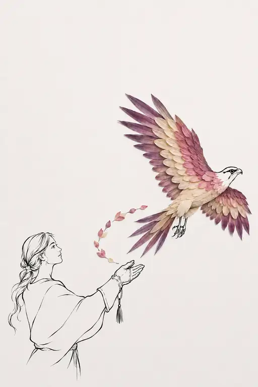 Wings of Rose Petals Soaring into Freedom