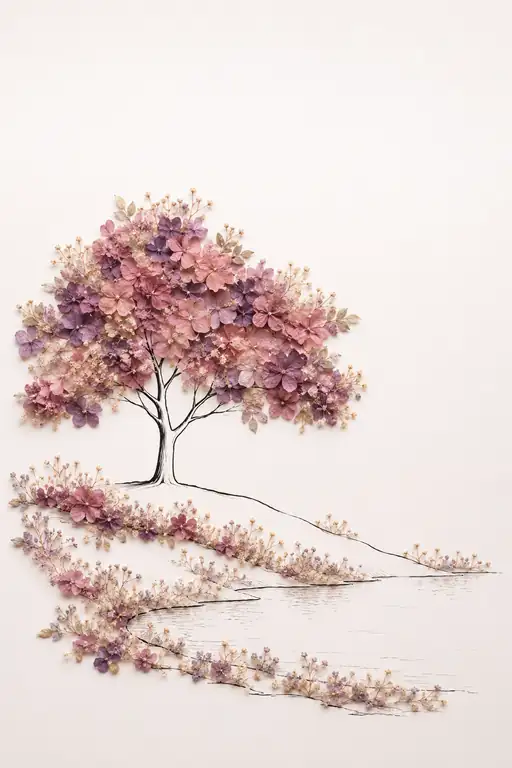 Hydrangea Blossom Tree Spreading Across the Hillside