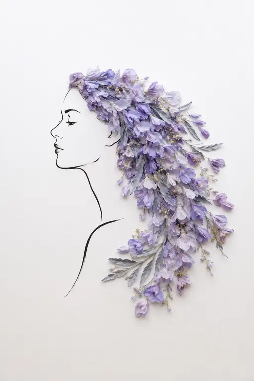 藤色の花房をたゆたわせる瞑目の淑女