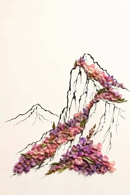 Alpine Blossoms Adorning Craggy Mountain Peaks