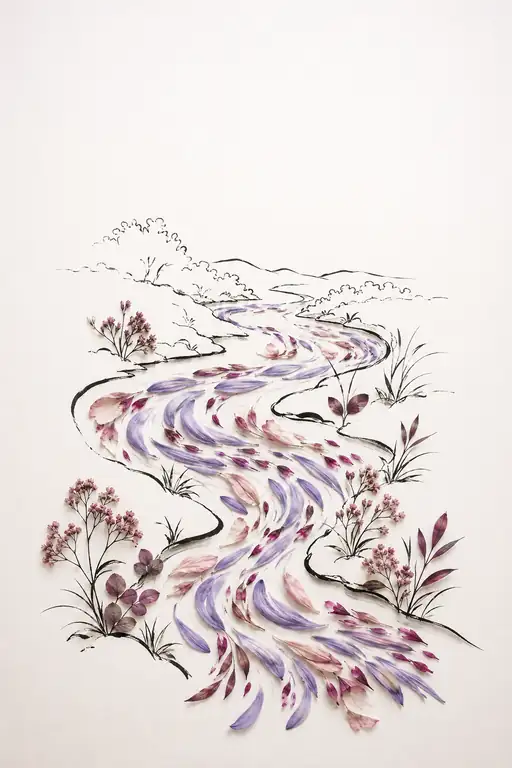 Meandering Stream in the Awakening Meadow