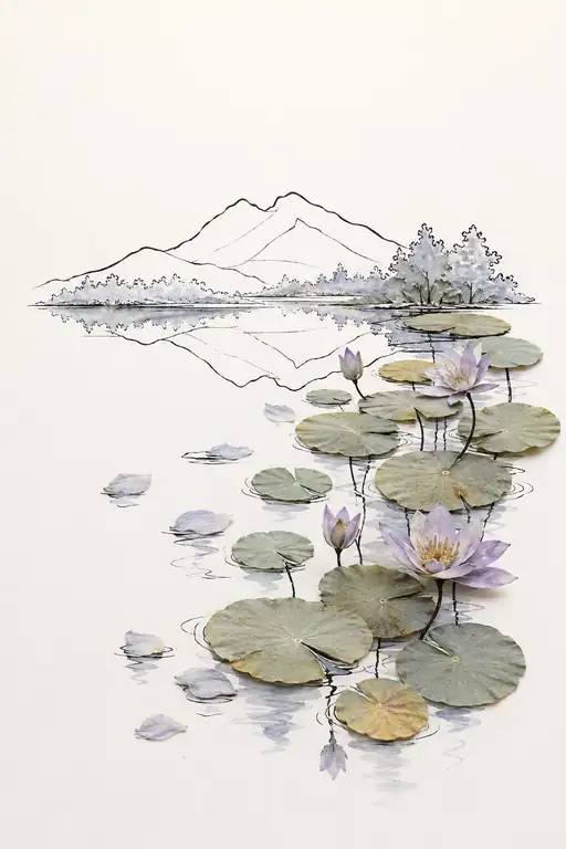 Water Lilies Slumbering on Mirror Lake