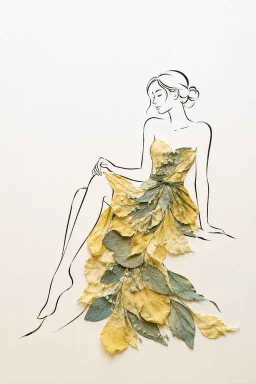 Golden Gown and the Serene Pose