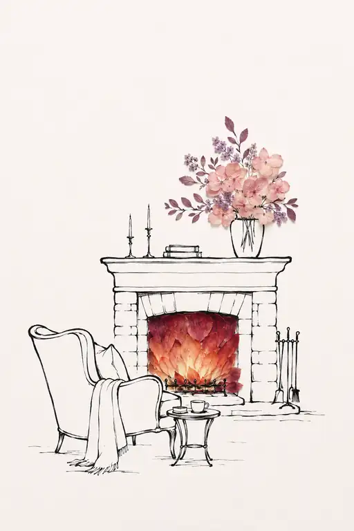 Quiet Solace by the Hearth Fire