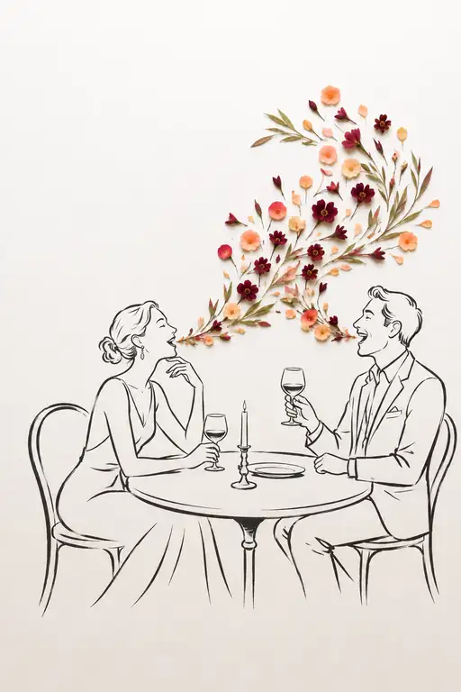 Blossoming Words in Candlelight