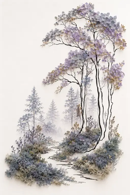 Mists in the Lavender Forest