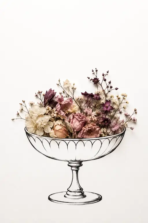 Autumn Bloom in Crystal Chalice