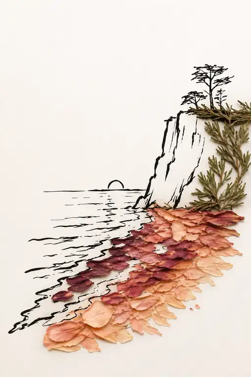 Twilight Shadow by the Coastal Bluff