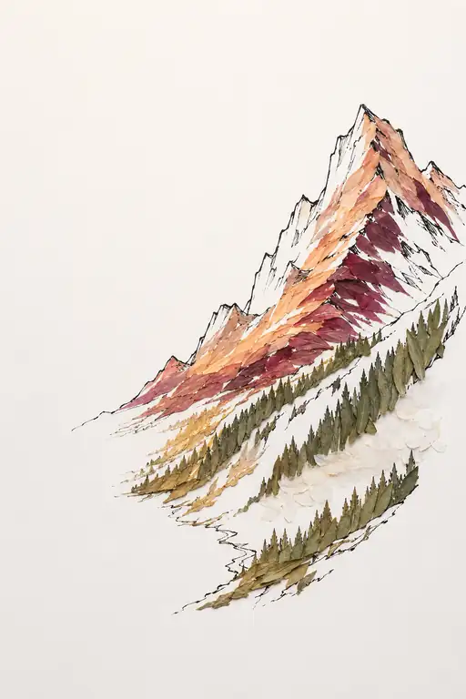 Ridge of Sunset and Evergreen Slopes