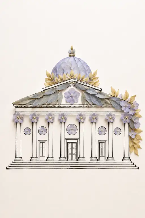 Sanctuary of Pale Lilac and Golden Crests