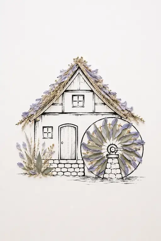 Rustic Mill Whispering of Flow and Season