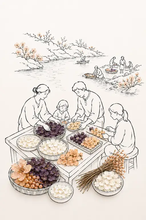 Riverbank Harvest of Purples and Berries