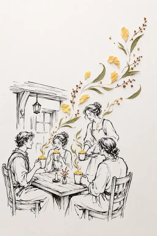 Warmth Rising from Cups in Quiet Fellowship