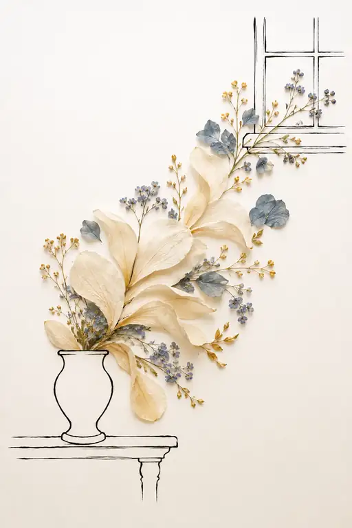 Ascent of Ivory Petals Toward the Light