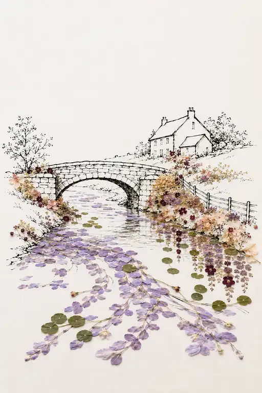 Flow of Blossoms by the Stone Bridge