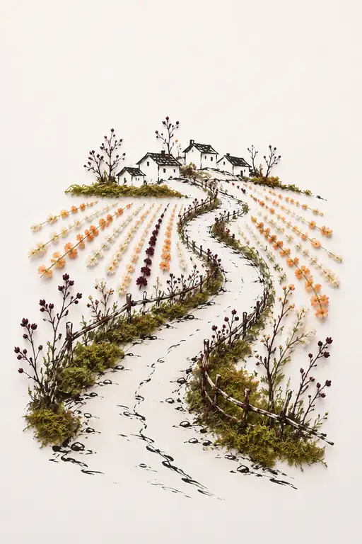 Winding Trail Through the Flowered Hills