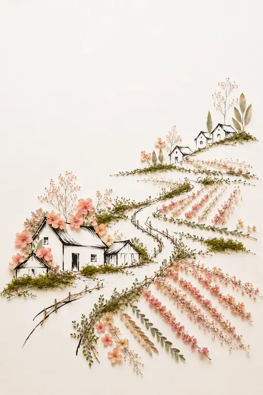 Spring Ascent to the Hilltop Cottages