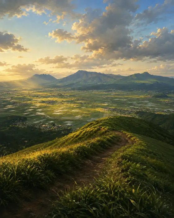 Golden Hour Over the Caldera