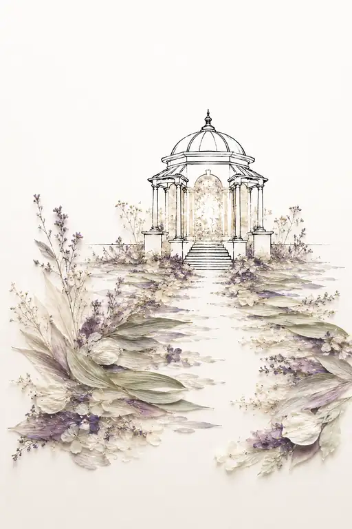 Pathway to the Sunlit Gazebo