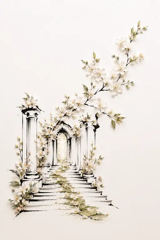 Blooming Ascent to the Luminous Portal