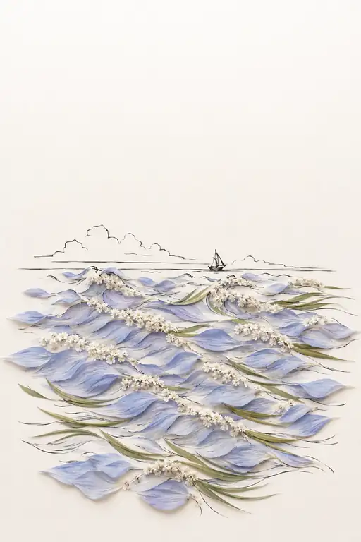 Blue Swells and the Solitary Sail