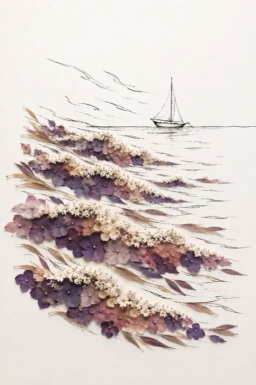 Mauve Tides and the Distant Sail
