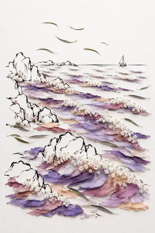 Leaf-Winged Breeze Over the Purple Shoals