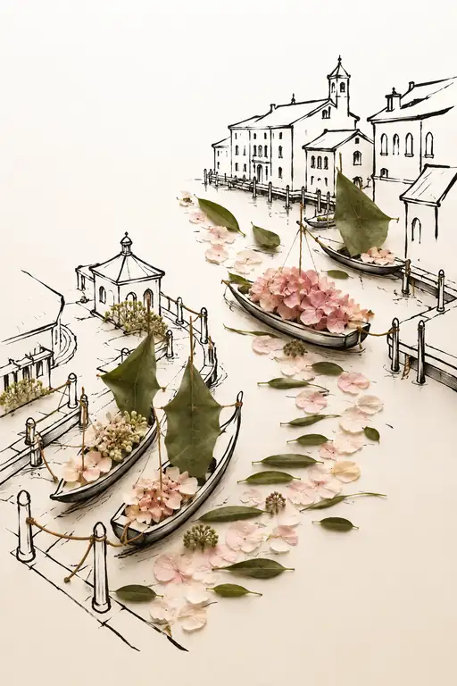 Waterway of Drifting Petals