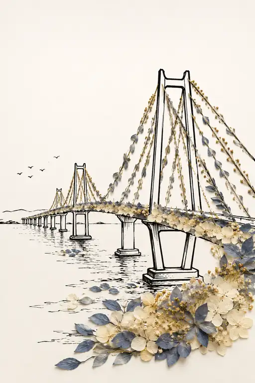 Cable Spans Across the Horizon Tides