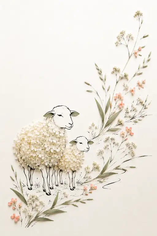 Warm Blossoms in the Spring Pasture