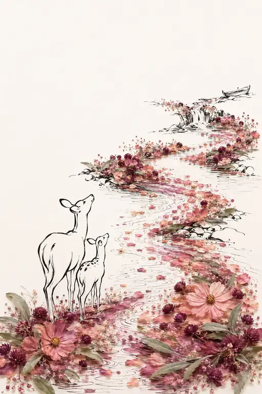 Gazing Upstream in the Pink Reverie